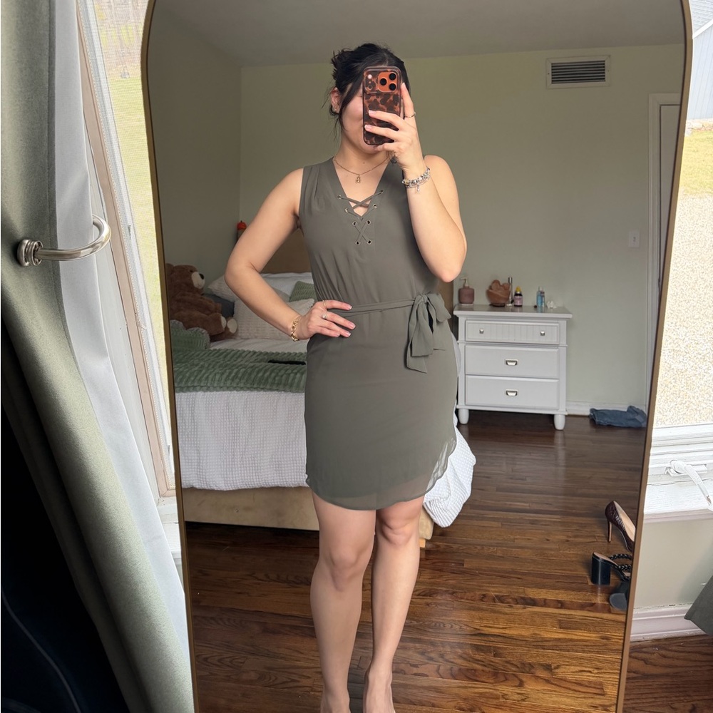 Olive green dress